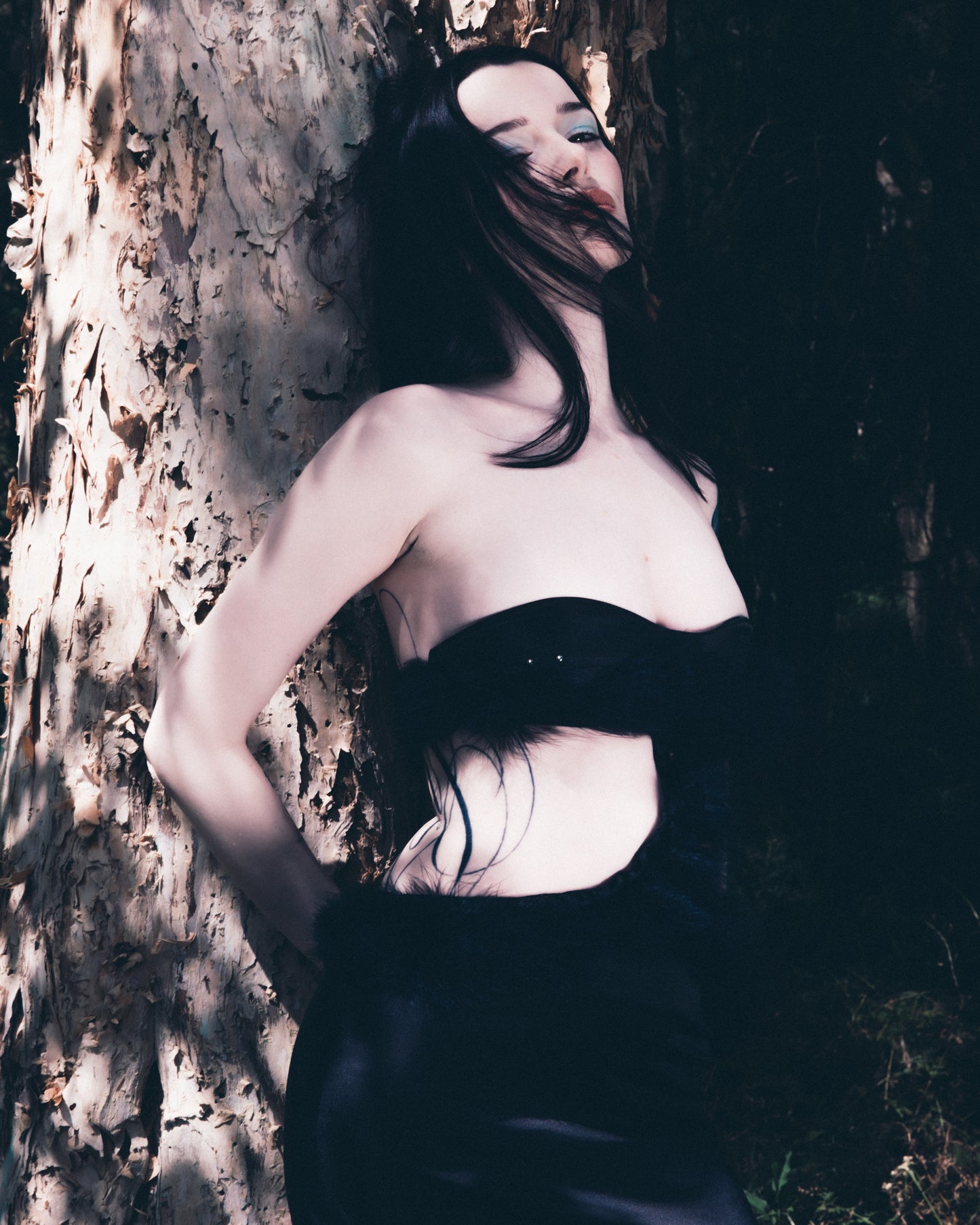 PLUME NOIRE GOWN - MARABOU