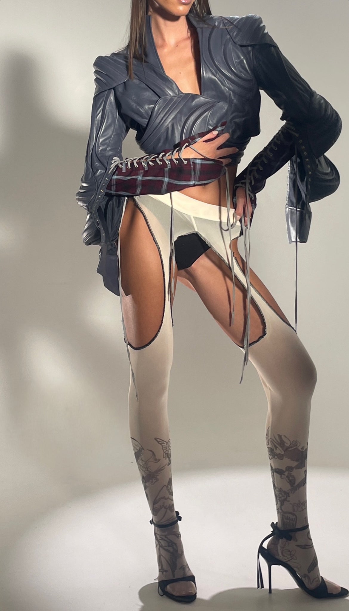 TATTOO GARTER TIGHTS