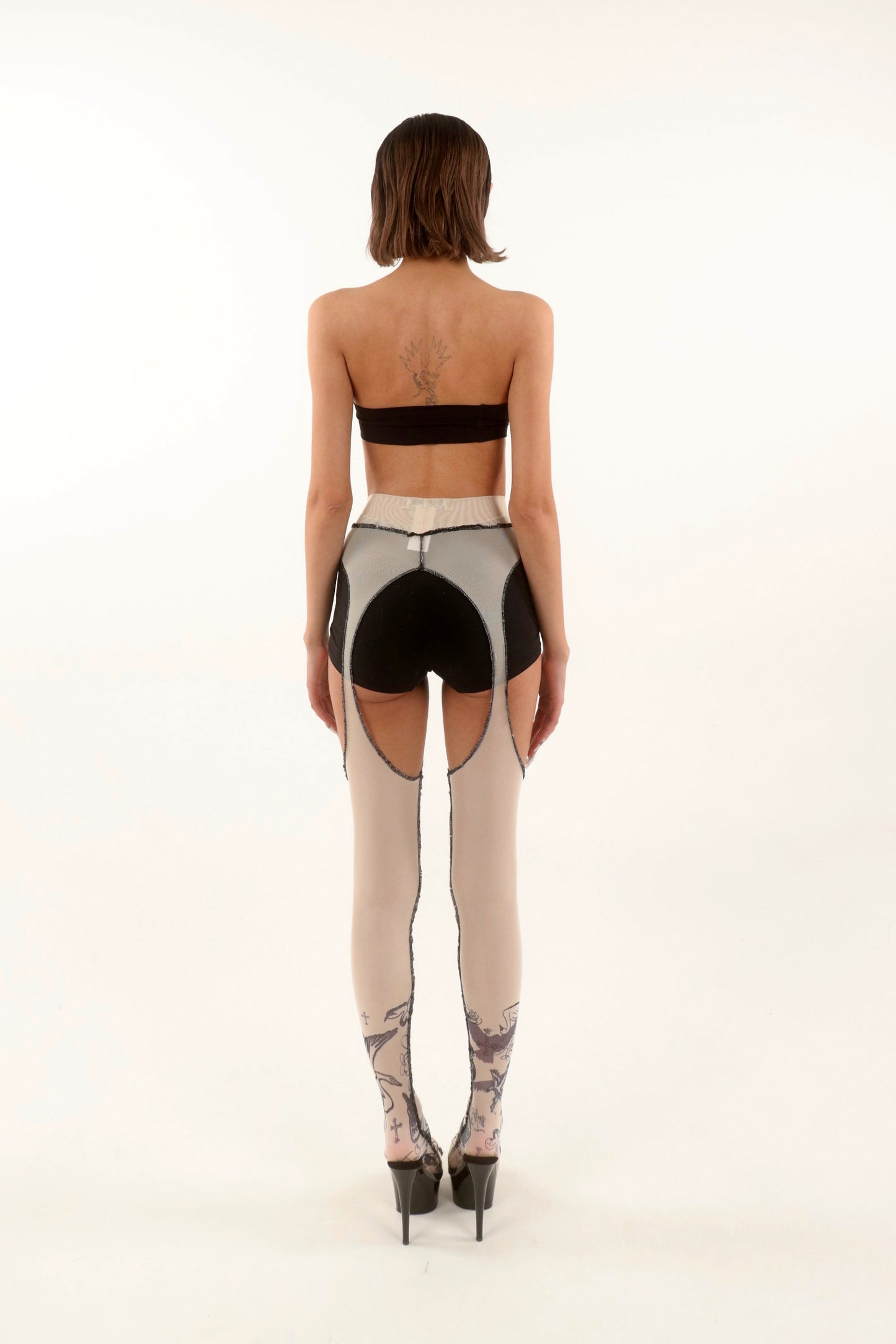 TATTOO GARTER TIGHTS